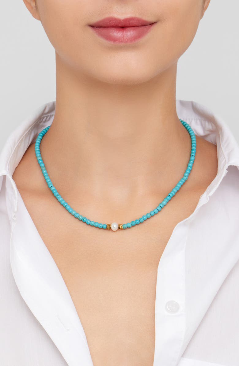 14K Gold Plated Beaded Necklace