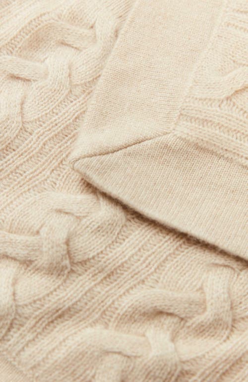 Gobi Mongolian Cashmere Knitted Pillow Cover In Neutral