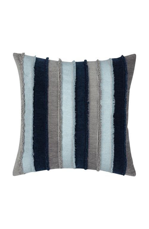 Elaine Smith Vista Multi Colored Velvet Embroidered Panelled Indoor & Outdoor Woven Accent Pillow