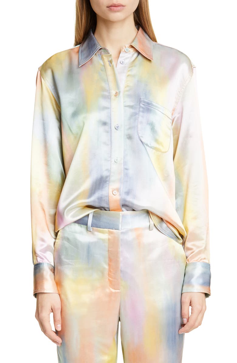Sies Marjan Sander Tie Dye Satin Shirt, Main, color,