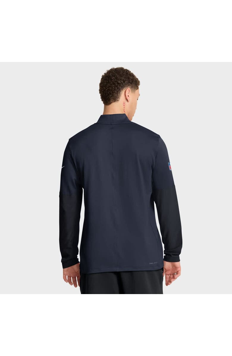 Nike Men's Nike Navy Chicago Bears Sideline Dri-FIT Half-Zip Pullover, Alternate, color, Navy