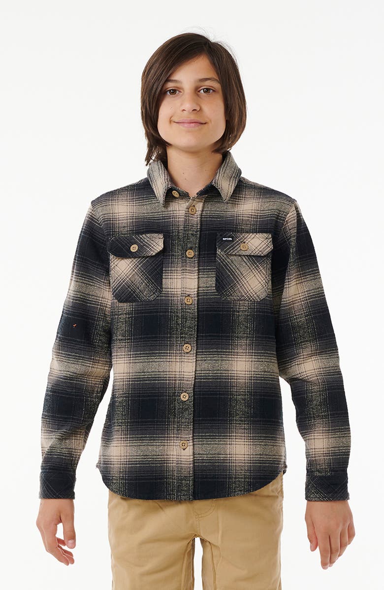 Rip Curl Kids' Count Flannel Shirt, Main, color,