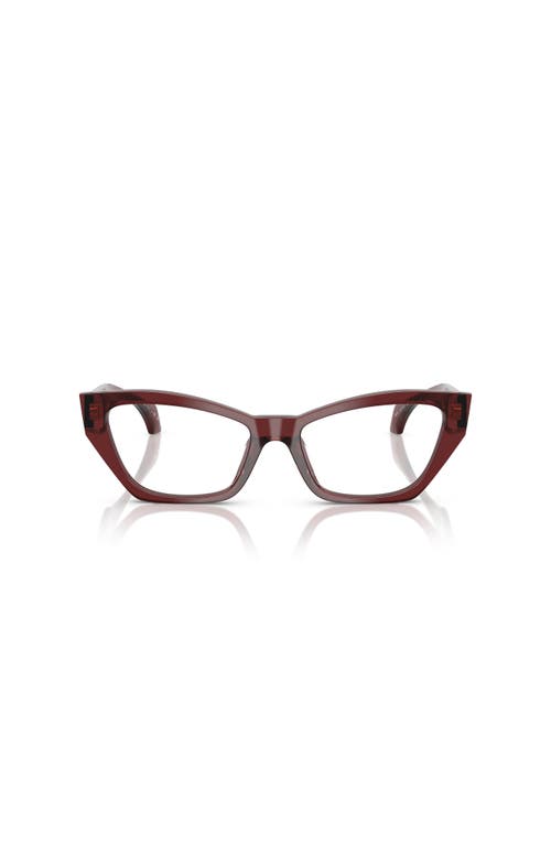 Versace 52mm Cat Eye Optical Glasses In Red