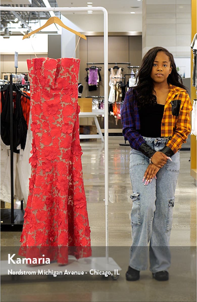 Jessica Floral Strapless Mermaid Gown, sales video thumbnail