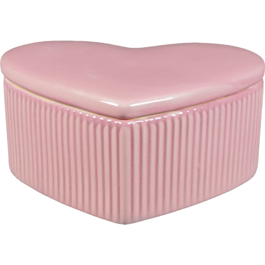 Flora Bunda Vanilla Cloud Heart Candle In Pink