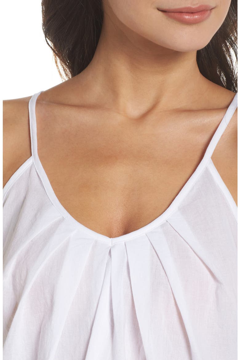 Cotton Voile Pleated Camisole, Alternate, color, WHITE