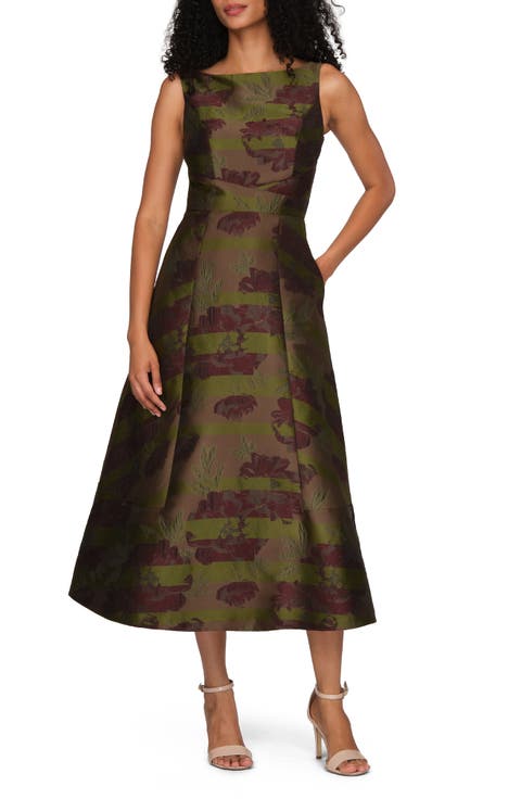 Camilla Floral Jacquard Cocktail Dress