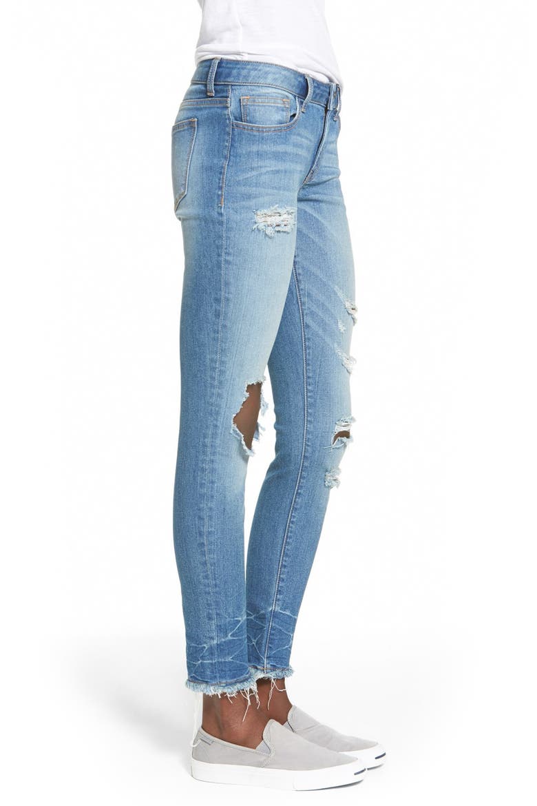 Destroyed Skinny Jeans, Alternate, color, LUCKY BAMBOO