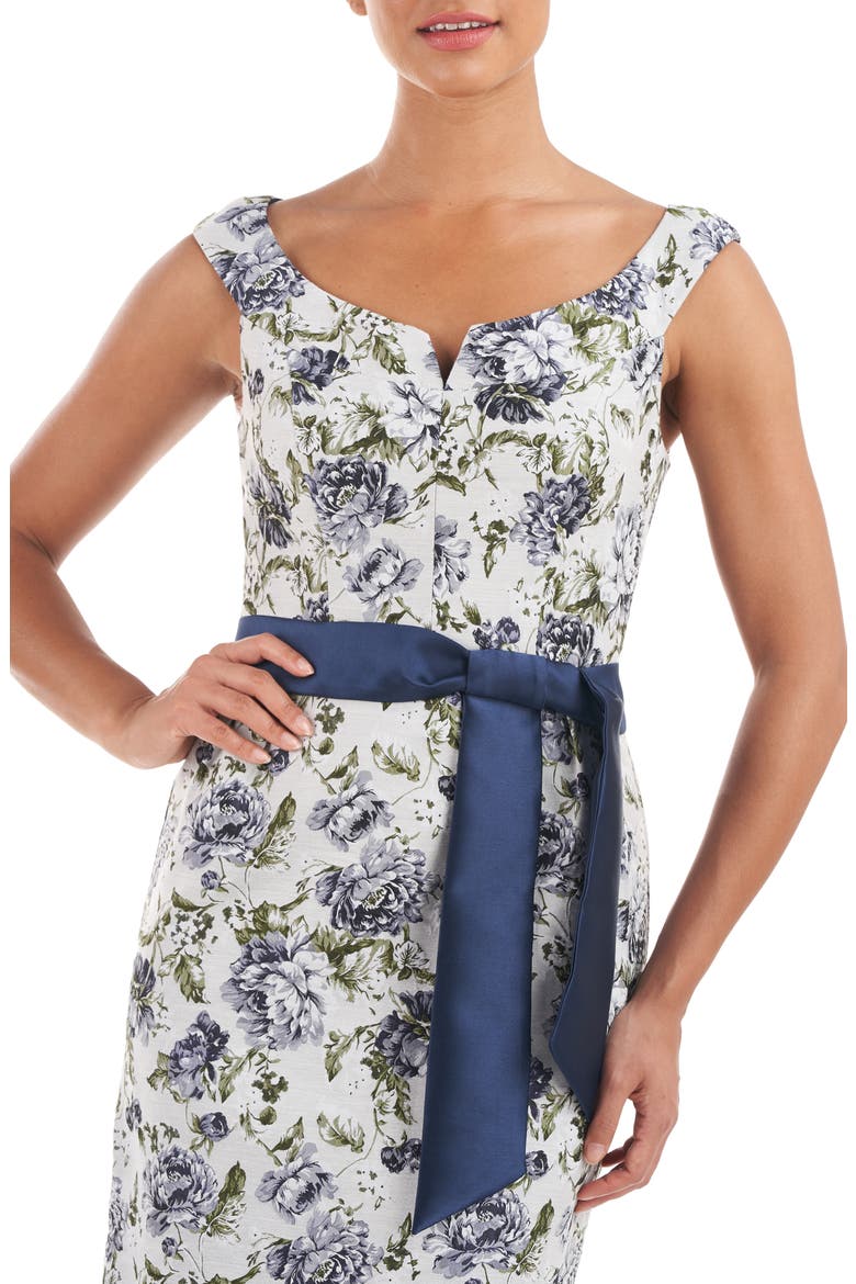 Millie Floral Sheath Dress, Alternate, color, MIDNIGHT BLUE