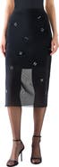 Akris punto Diamond Dice Mesh Pencil Skirt