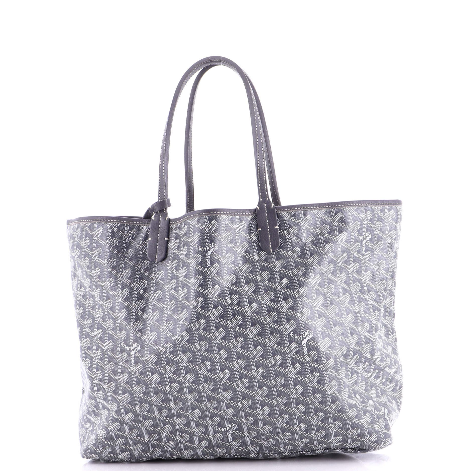 Pre-Owned Goyard Saint Louis Tote Coated Canvas PM, Main, color, Gray