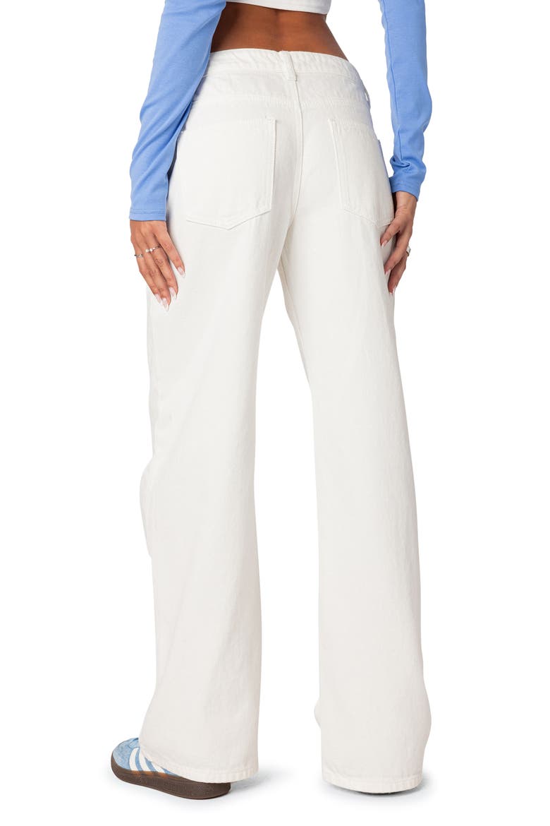 Roman Slouchy Low Rise Wide Leg Jeans, Alternate, color, WHITE