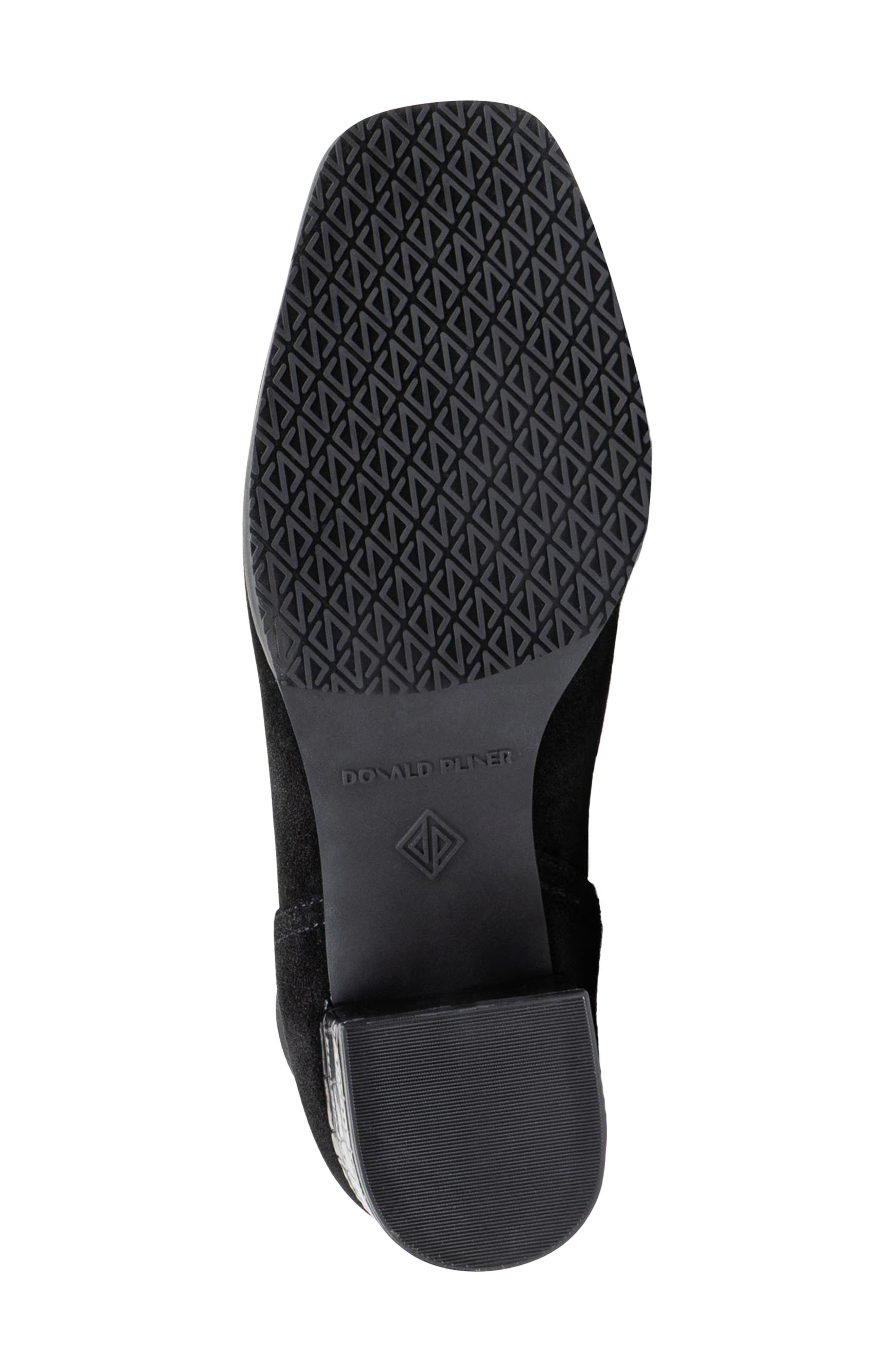 Donald Pliner Contrast Block Heel Boot, Alternate, color, Black