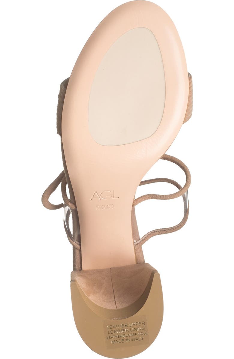 AGL Transparent Buckle Strap Mule, Alternate, color,