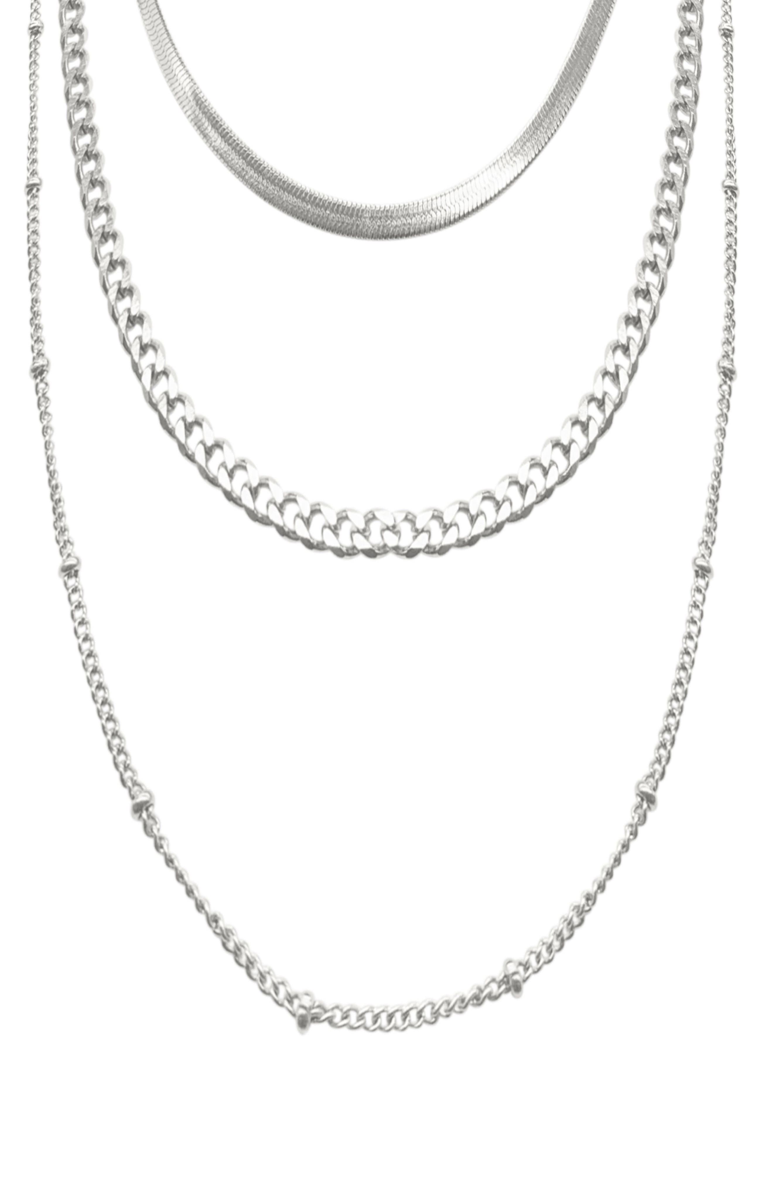 Adornia Water Resistant Layered Chain Necklace
