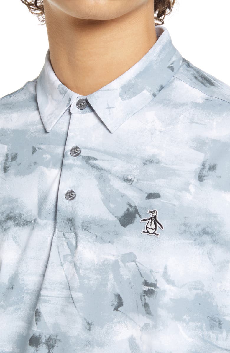 Original Penguin Allover Tie Dye Print Golf Polo, Alternate, color, 