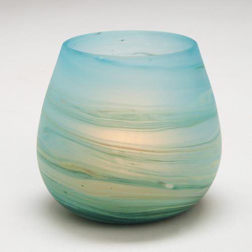 Ten Thousand Villages Desert Sands Votive Holder in Blue Green  product