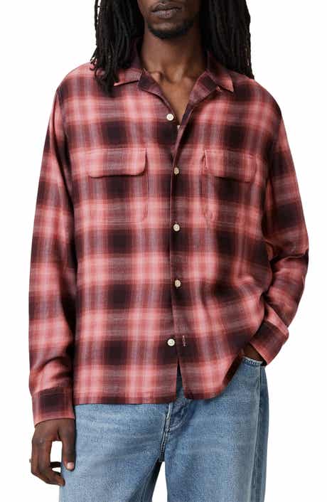 AllSaints Aalto Plaid Long Sleeve Button-Up Shirt