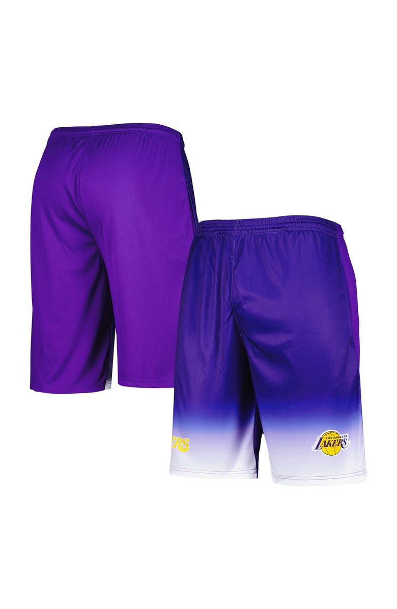 FANATICS Men's Fanatics Branded Purple Los Angeles Lakers Fadeaway Shorts, Main, color, 