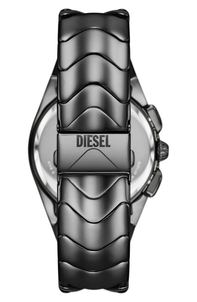 DIESEL<sup>®</sup> Mercurial Gunmetal Tonneau Chronograph Bracelet Watch, 45mm x 28mm, Alternate, color, Gray