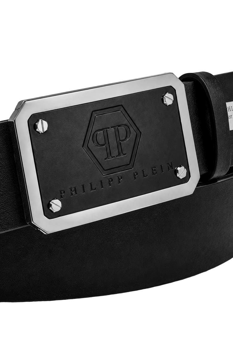Belt Hexagon Men, Alternate, color, black/nickel