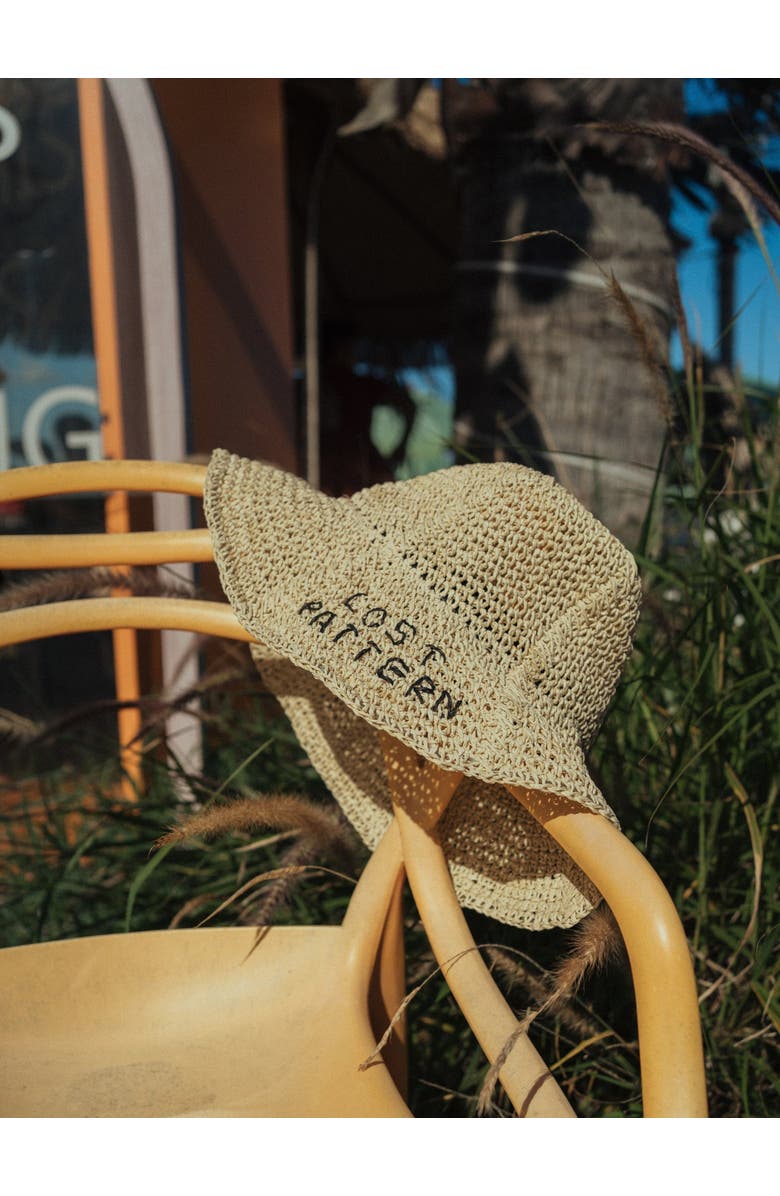 Lost Pattern "Wanderlight" Packable Straw Hat, Alternate, color, Khaki