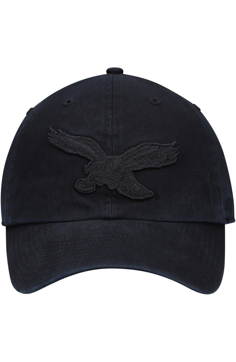 '47 Men's '47 Black Philadelphia Eagles Tonal Team Clean Up Historic Logo Adjustable Hat, Alternate, color, 