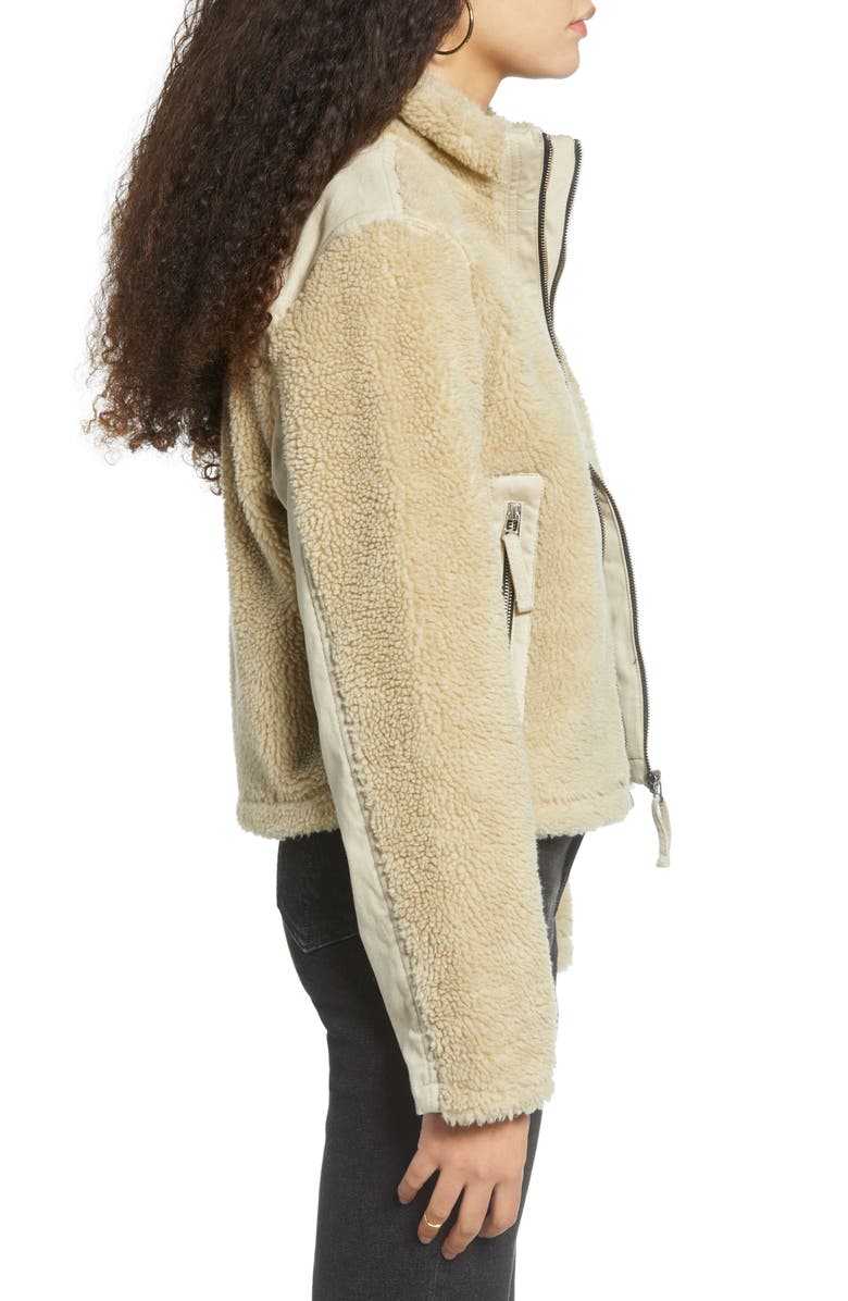 BDG Urban Outfitters Contrast Panel Fleece Jacket, Alternate, color, 