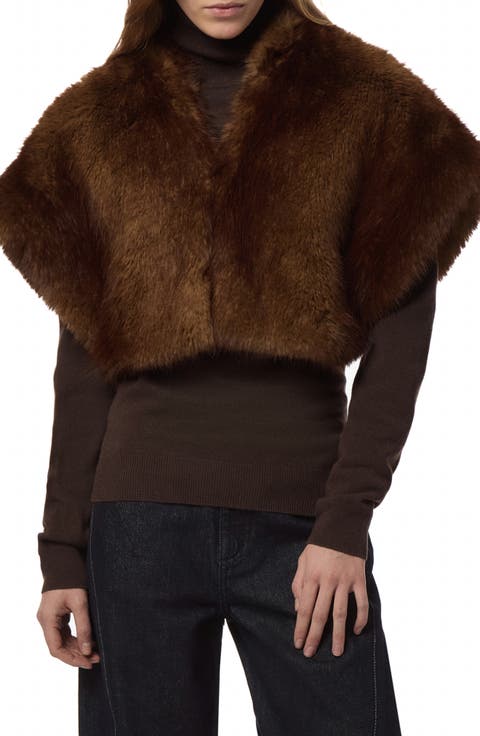 Devin Faux Fur Shrug