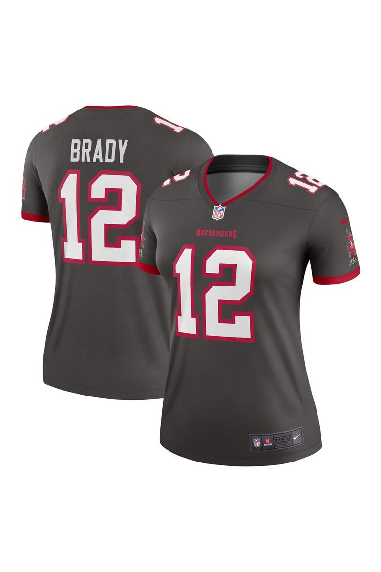 Women's Nike Tom Brady Pewter Tampa Bay Buccaneers Alternate Legend Jersey, Alternate, color, PEWTER