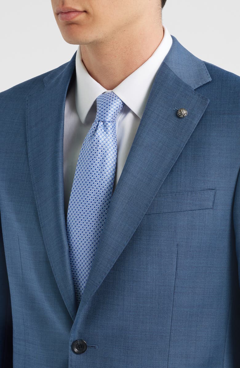 Jack Victor Esprit Regular Fit Blue Super 110s Sharkskin Suit, Alternate, color, Blue