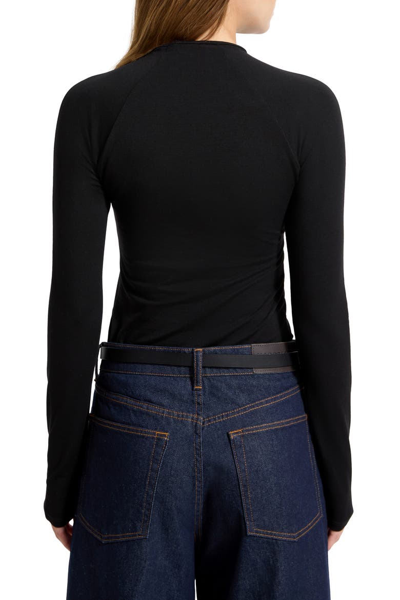 Minetta Stretch Jersey Top, Alternate, color, BLACK