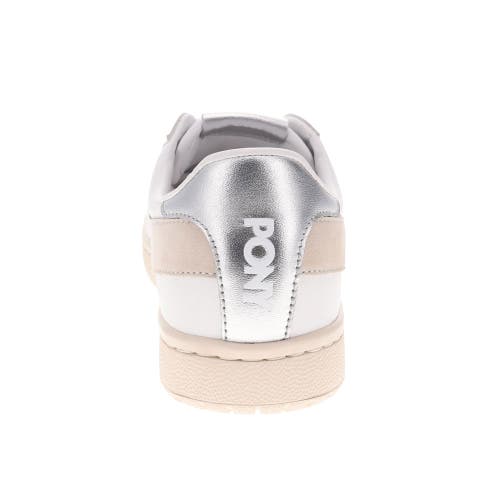 Pony Mens M-pro Low Lux Genuine Leather And Suede Premium Lace Up Athletic Sneaker Shoe In White