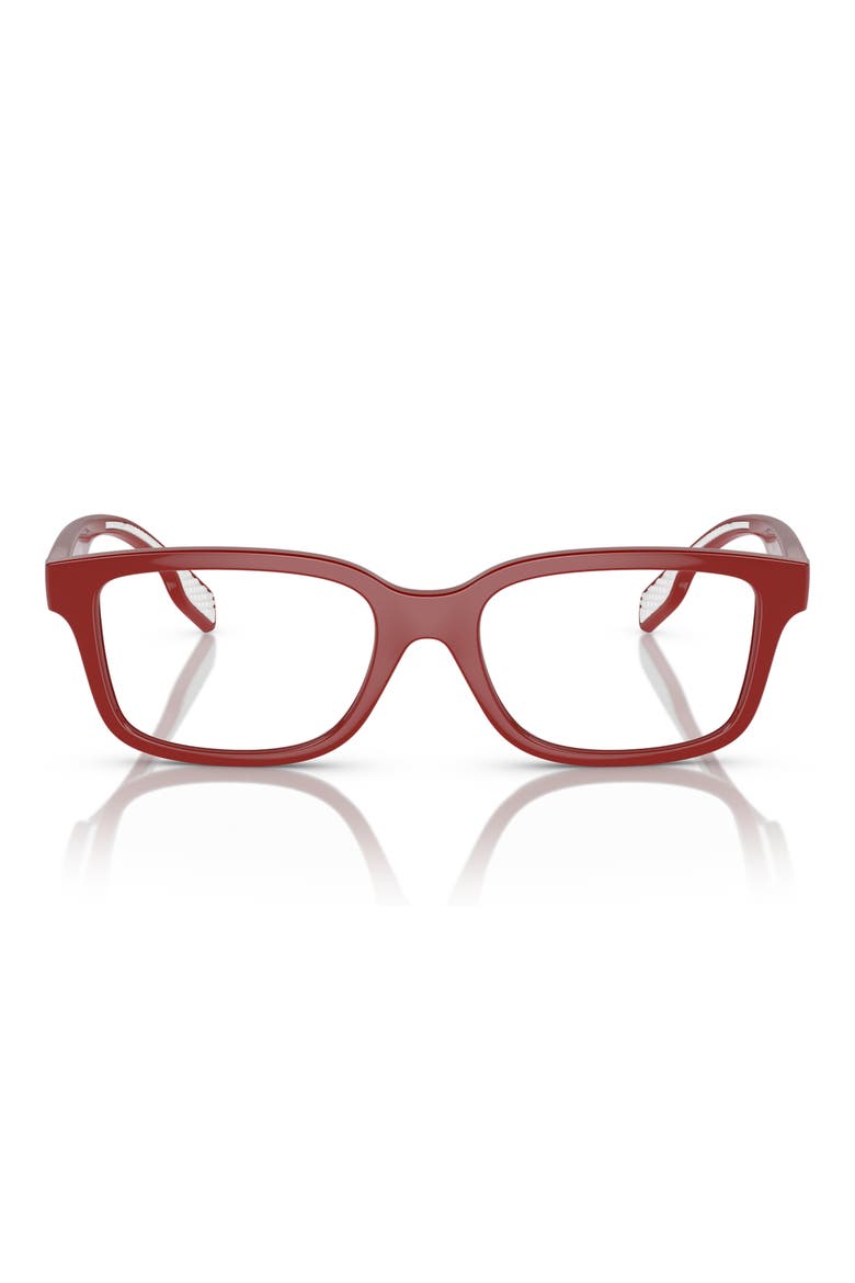 50mm Rectangular Optical Glasses, Main, color, RED / DEMO LENS