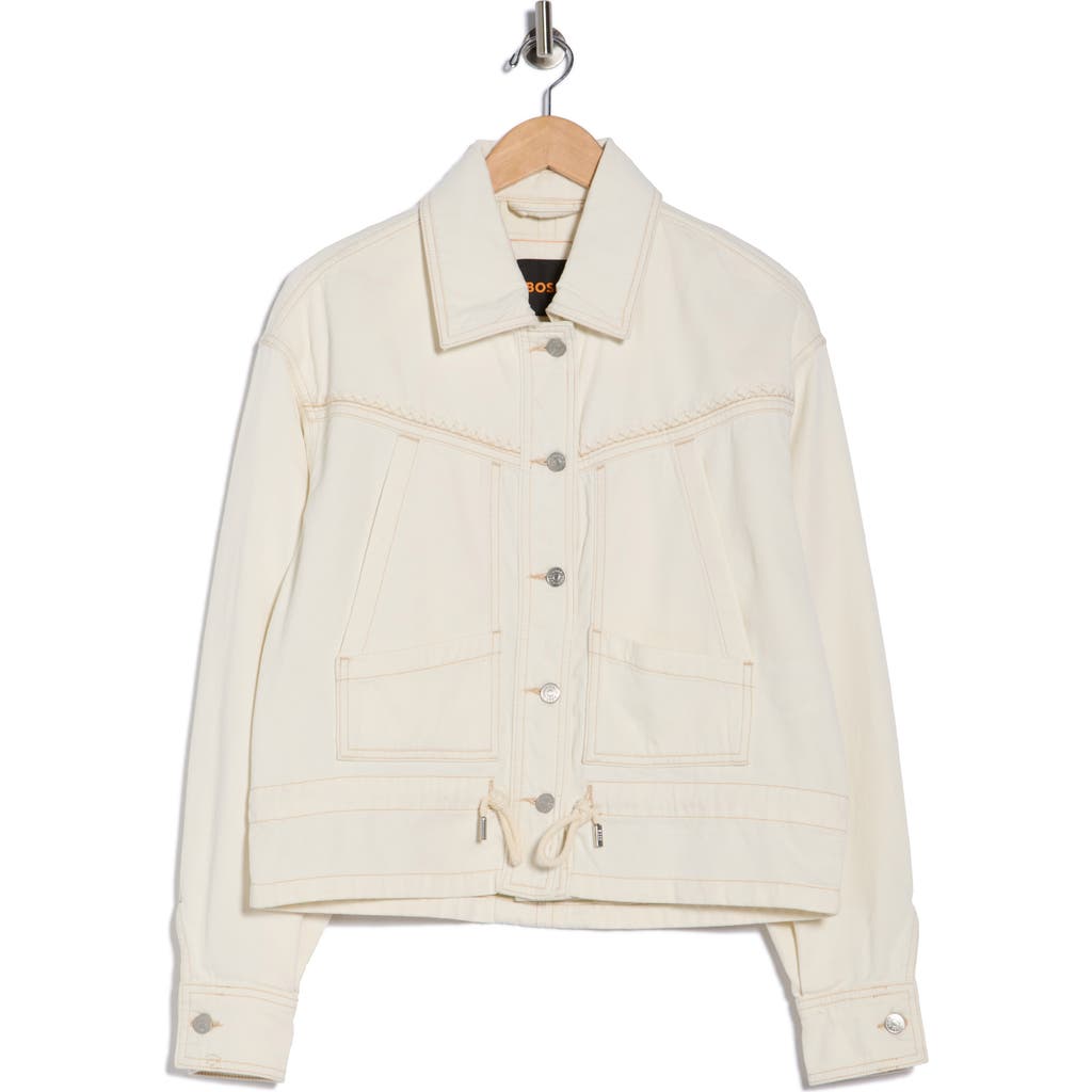 Hugo Boss Boss Orange Denim Jacket In Neutral