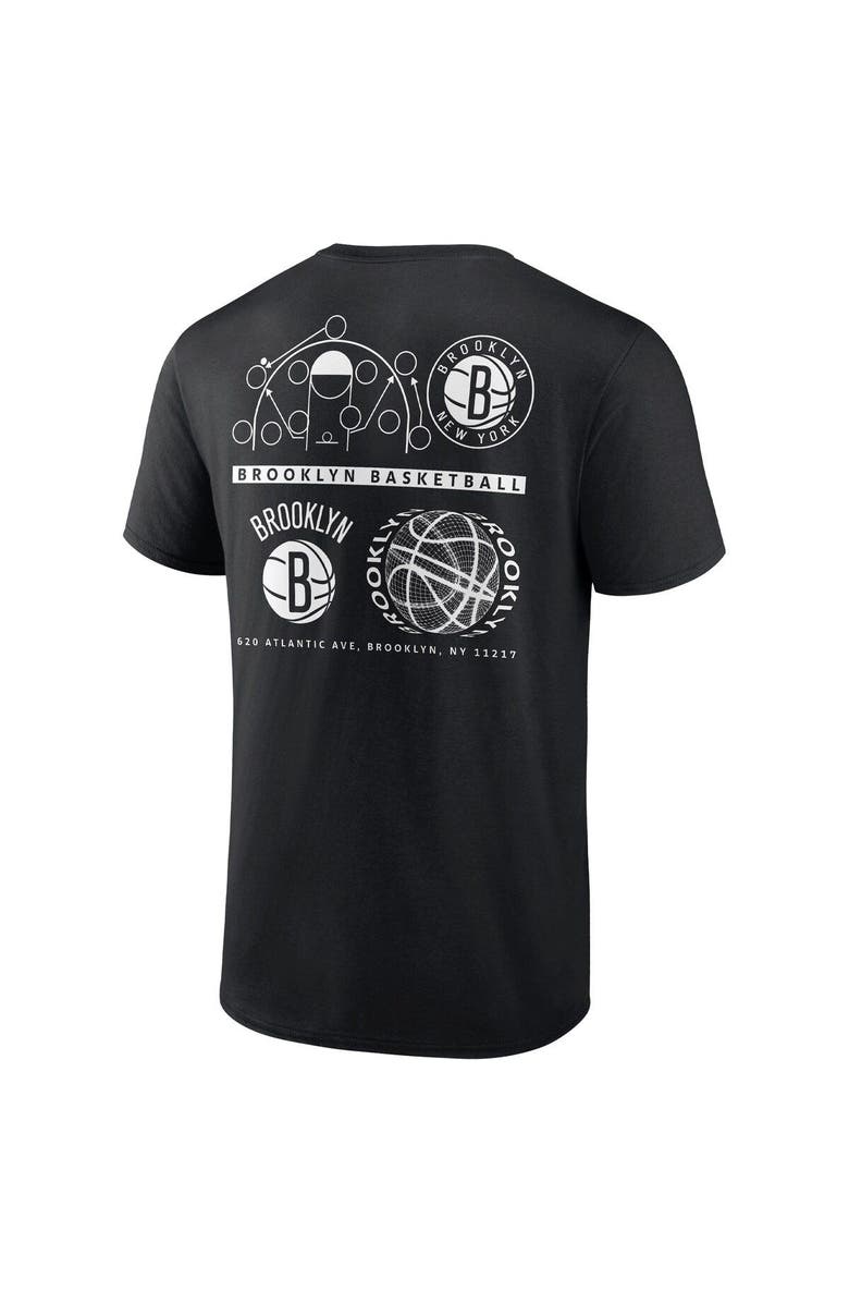 FANATICS Men's Fanatics Branded Black Brooklyn Nets Court Street Collective T-Shirt, Alternate, color, Black