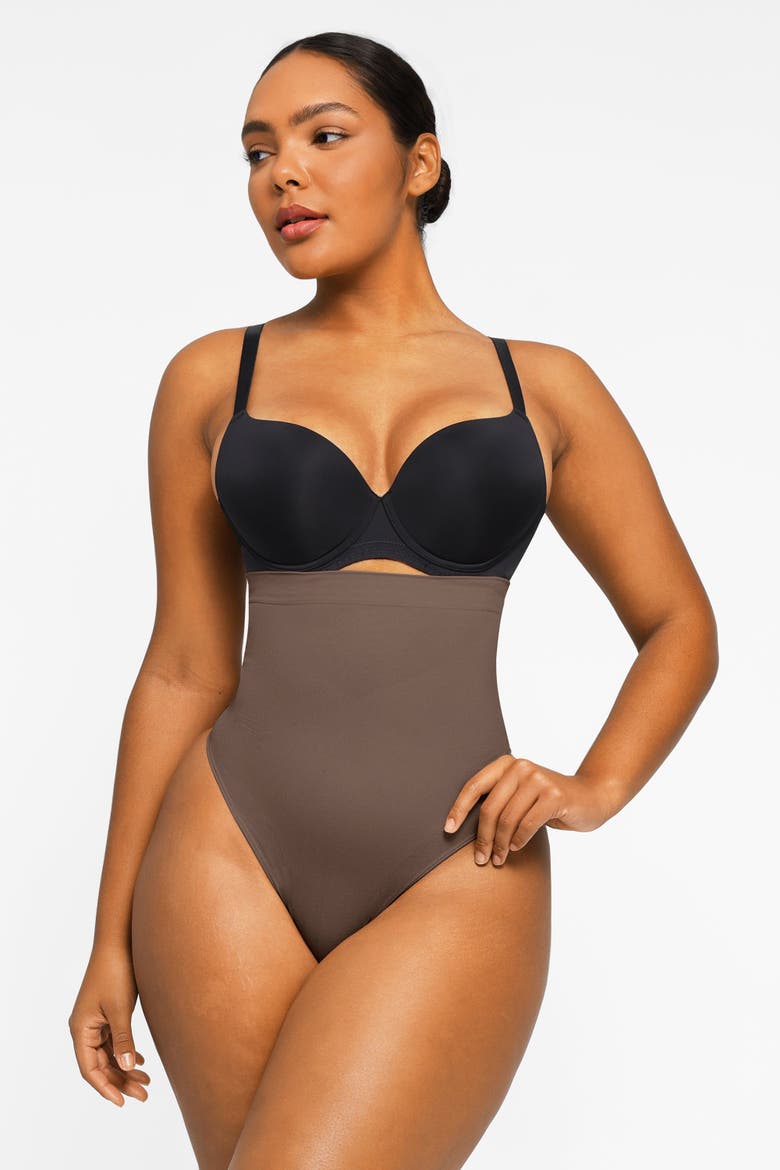 Eco Contour Seamless Shaping Panty, Alternate, color, Dark Brown