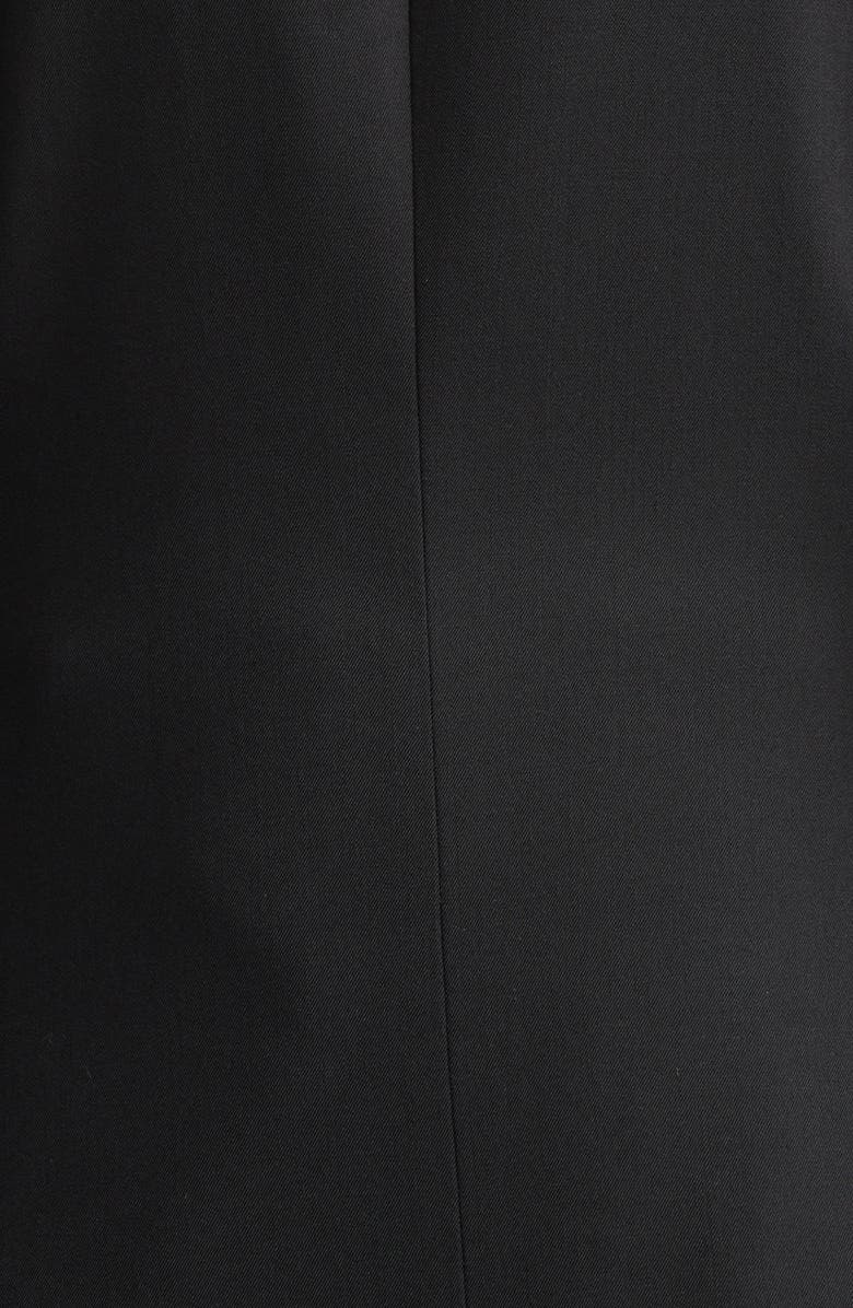 Stella McCartney Flower Embroidered Wool Coat, Alternate, color, Black