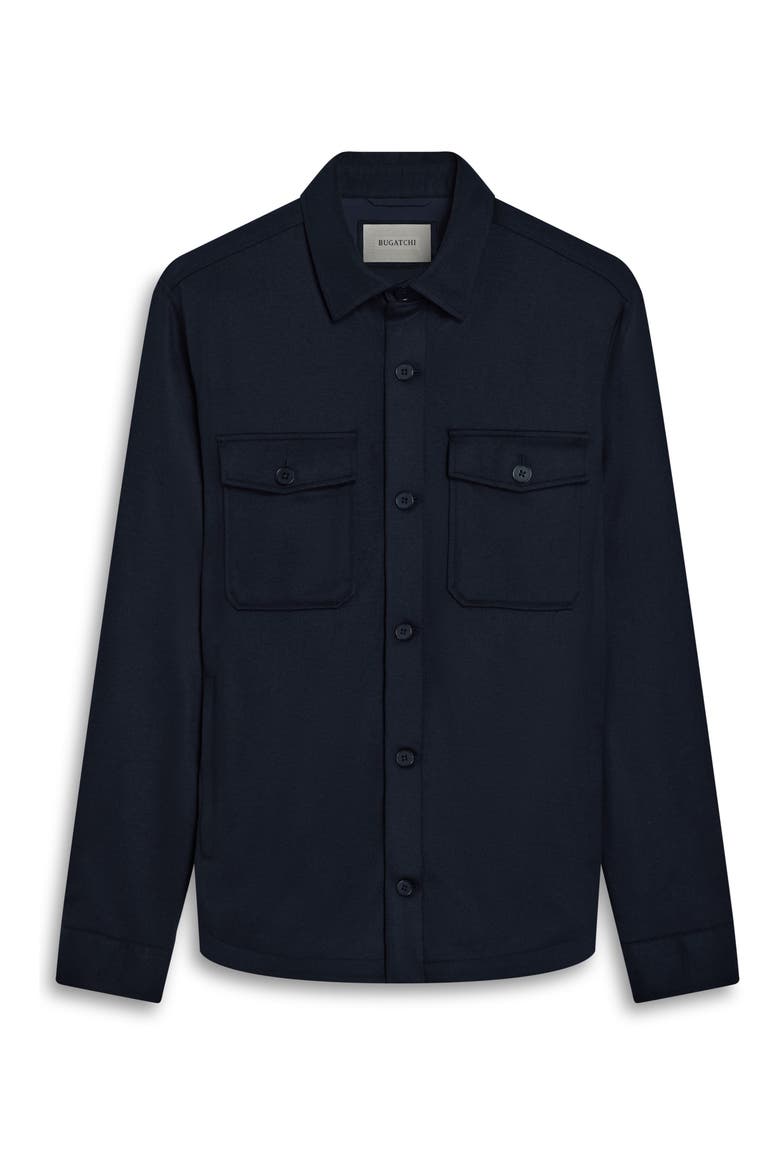 Wool Blend Shirt Jacket, Alternate, color, NAVY