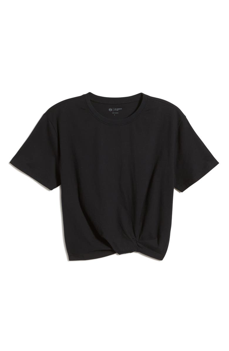 AG Ciara Twist Hem Cotton T-Shirt, Alternate, color, 