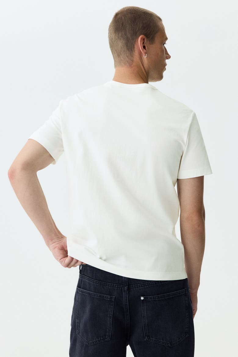 Regular-fit Cotton T-shirt, Alternate, color, Ivory
