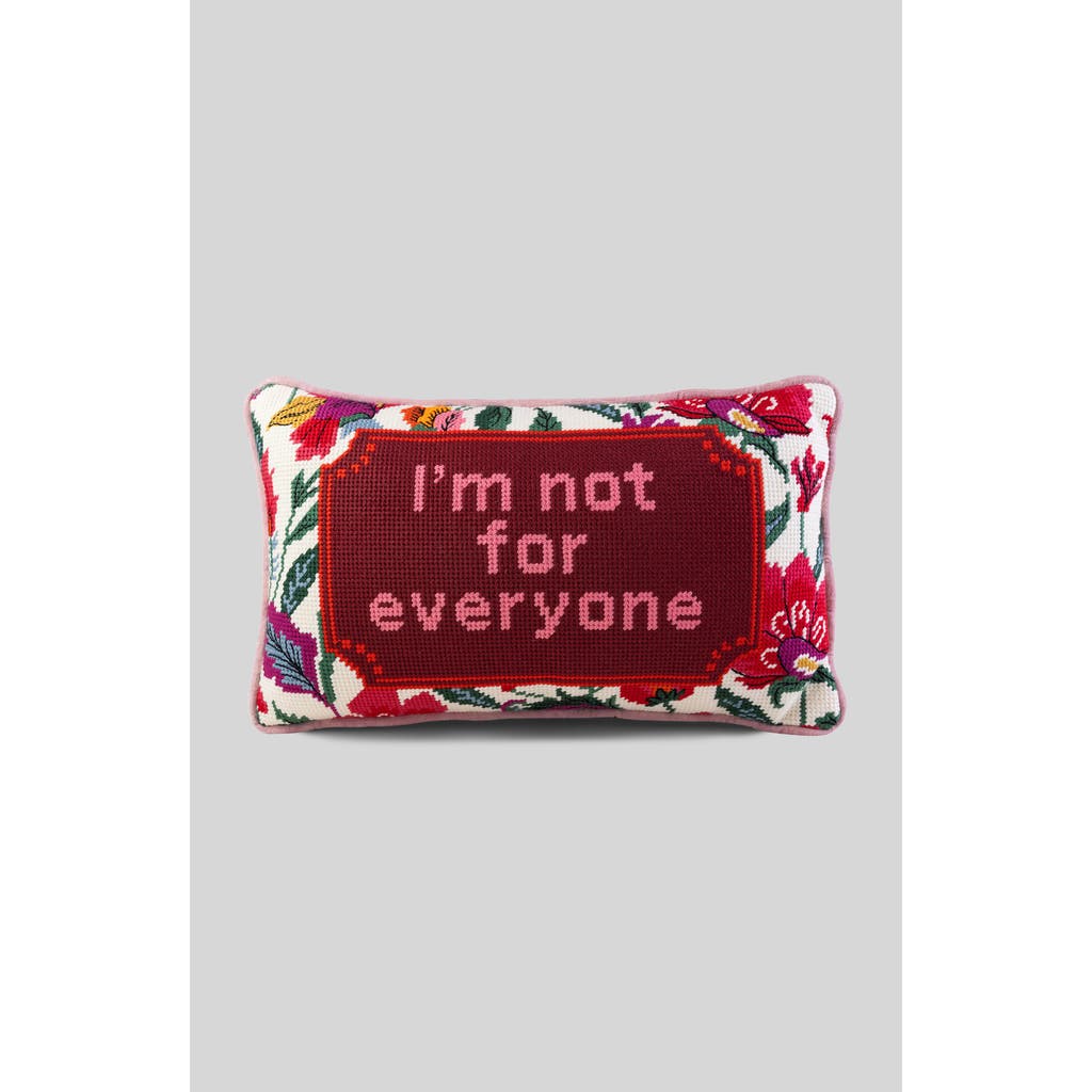 Furbish Not For Everyone Needlepoint Pillow In Multi