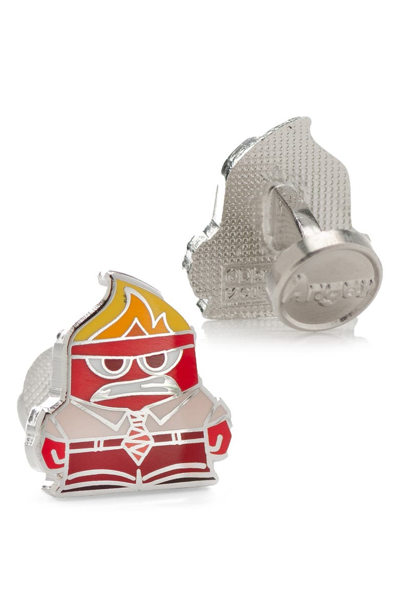 Cufflinks, Inc. Inside Out Anger Cuff Links, Alternate, color, Red