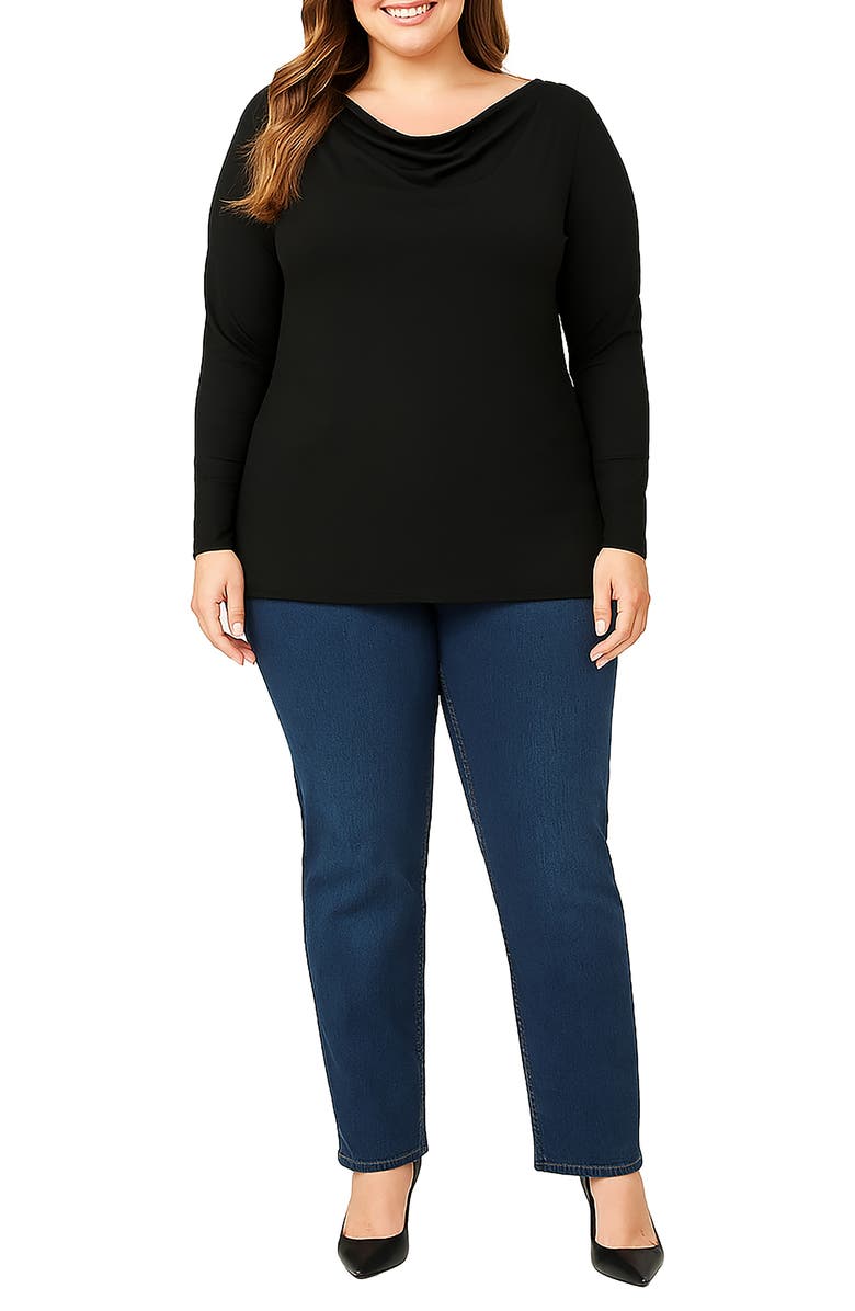 Standards & Practices Long Sleeve V-Neck T-Shirt, Alternate, color, Black