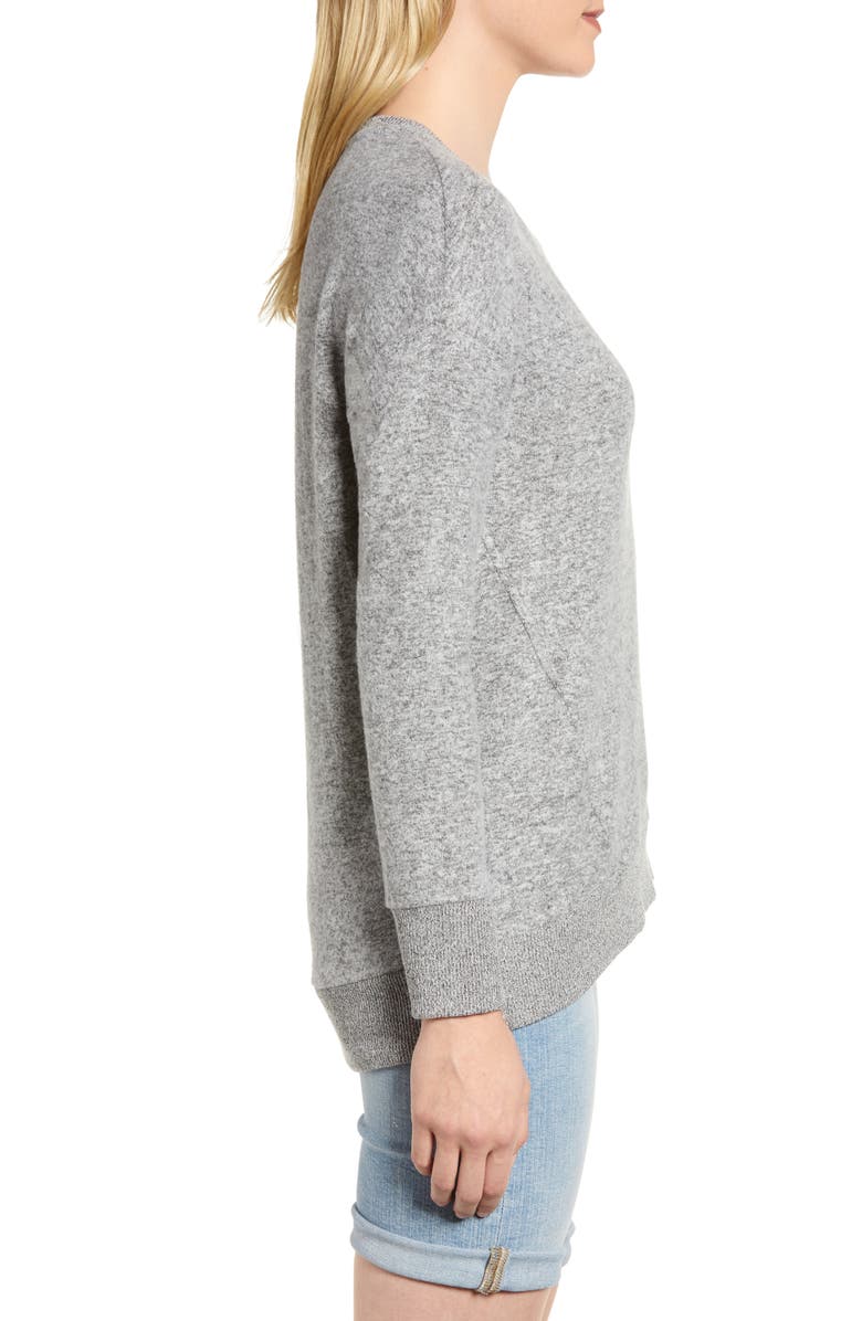 GIBSONLOOK Gibson x Living in Yellow Chelsea Cozy Shirttail Sweater, Alternate, color, 