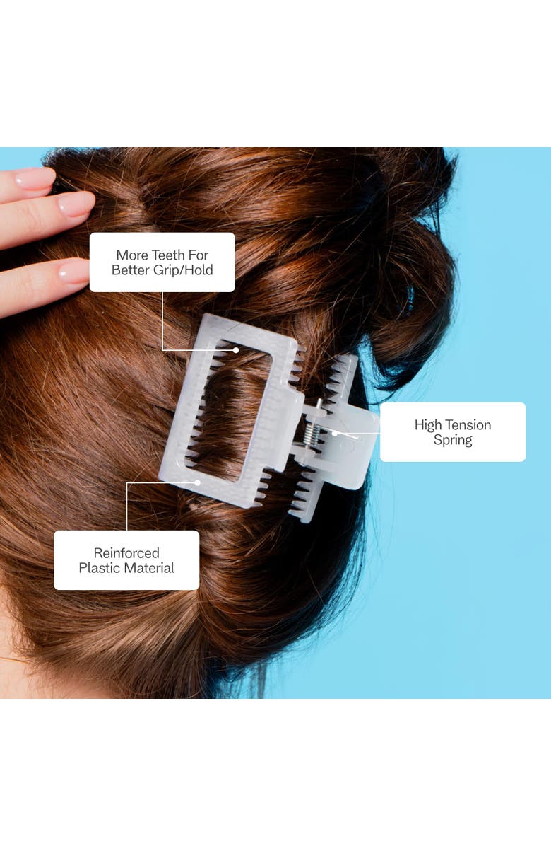 Gimme Beauty Square Extra Grip Claw Clip, Alternate, color, Brown