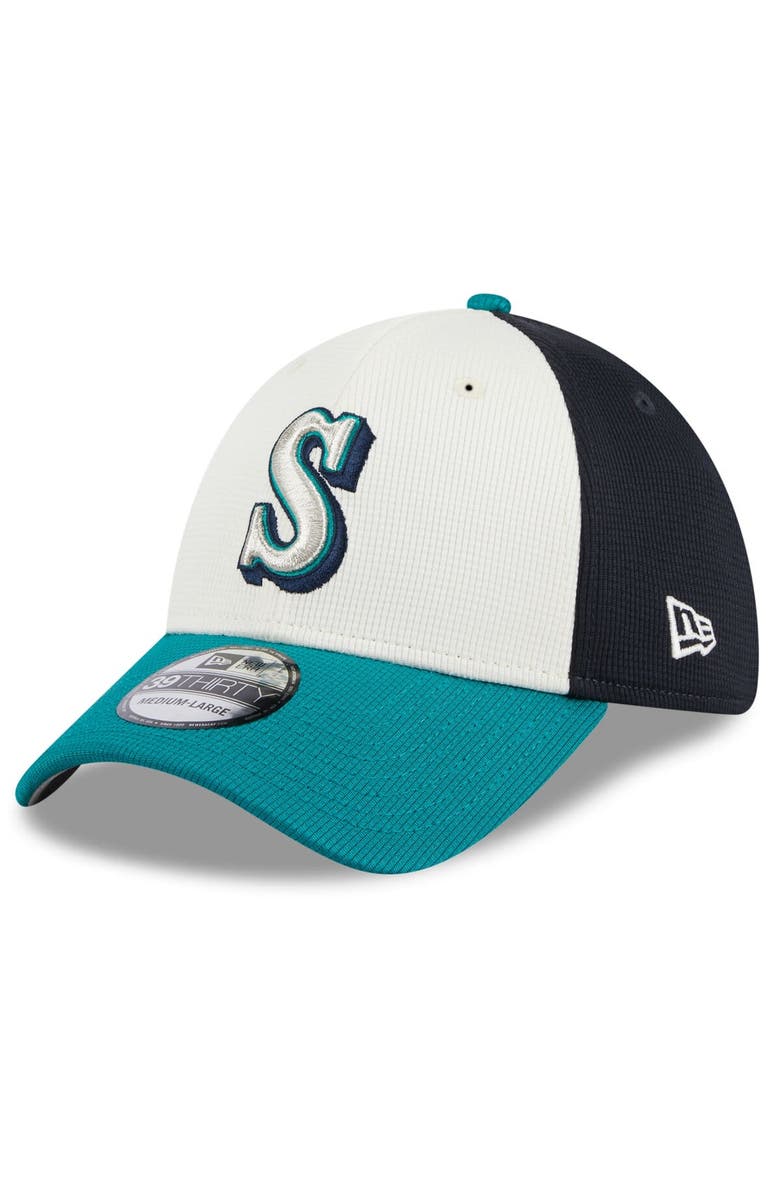 New Era Men's New Era  Cream Seattle Mariners 2024 Batting Practice 39THIRTY Flex Hat, Alternate, color, 