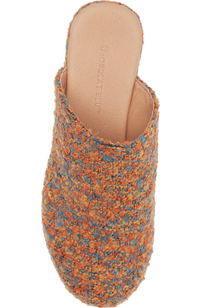 Chocolat Blu Gertie Platform Clog, Alternate, color, Rust Multi Tweed