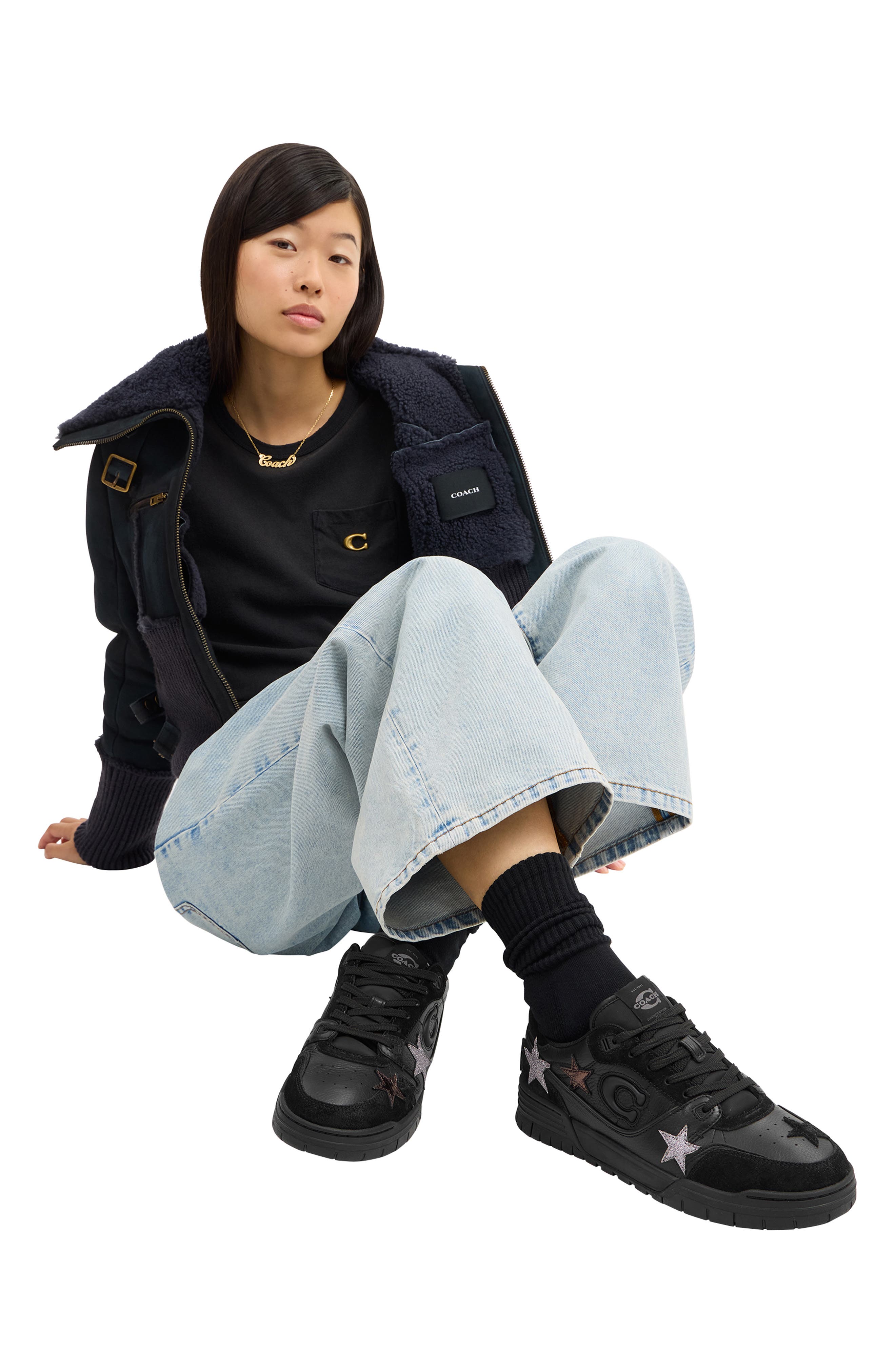 COACH Soho Sneaker, Alternate, color, Black Multi/ Silver