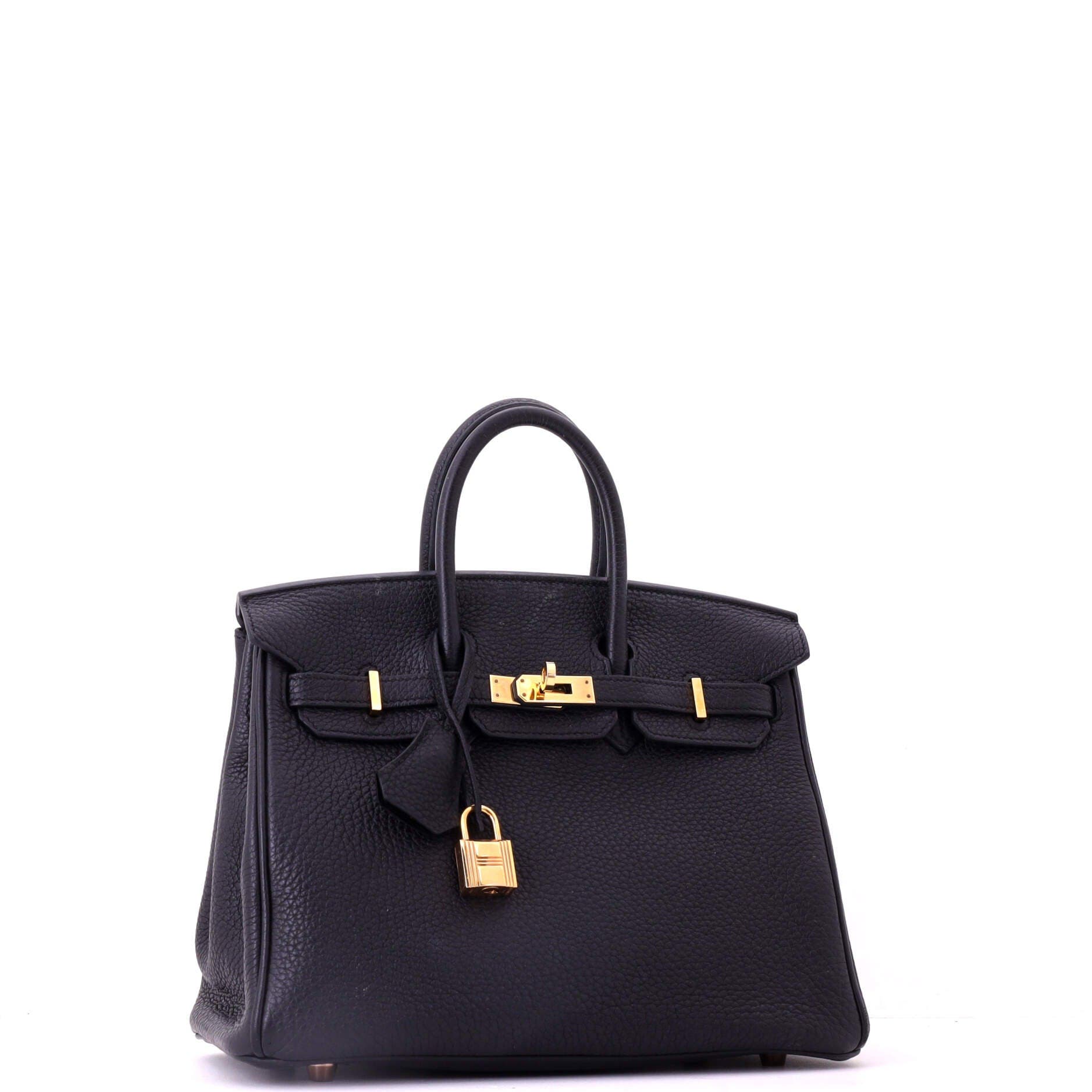 Pre-Owned Hermes Birkin Handbag Black Togo with Gold Hardware 25, Alternate, color, Noir